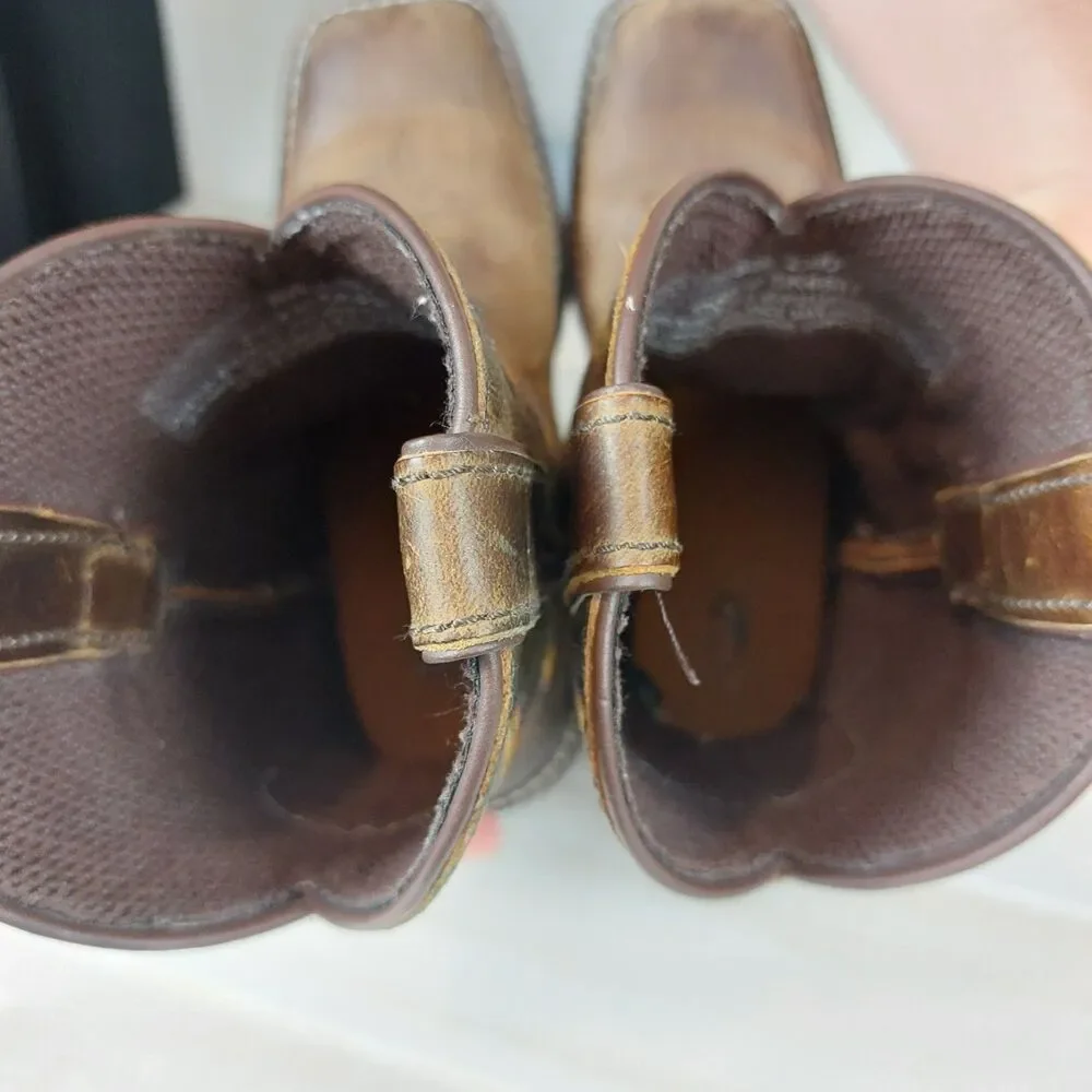 Justin Boots Cattleman Kids Western Boot Size 2.5D Brown SK4681